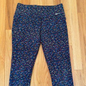 Nike Cropped Workout Leggings - Multi Color